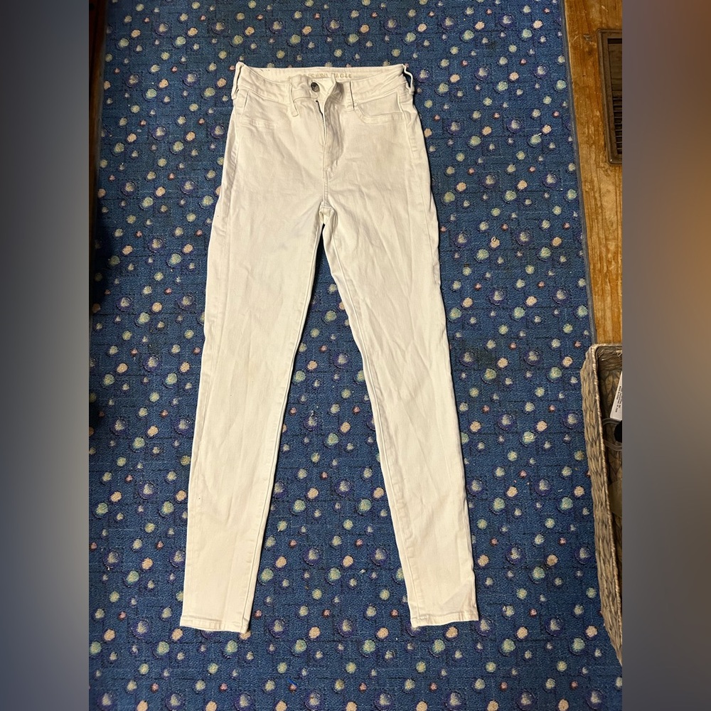 American Eagle Outfitters Women's Skinny Cream Jeans